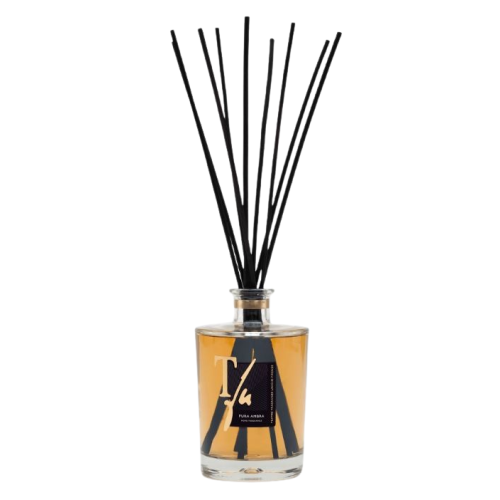 PURA AMBRA STICKS ML.500 HOME FRAGRANCE - TFU (10 Black Bamboo Sticks cm.36 included)